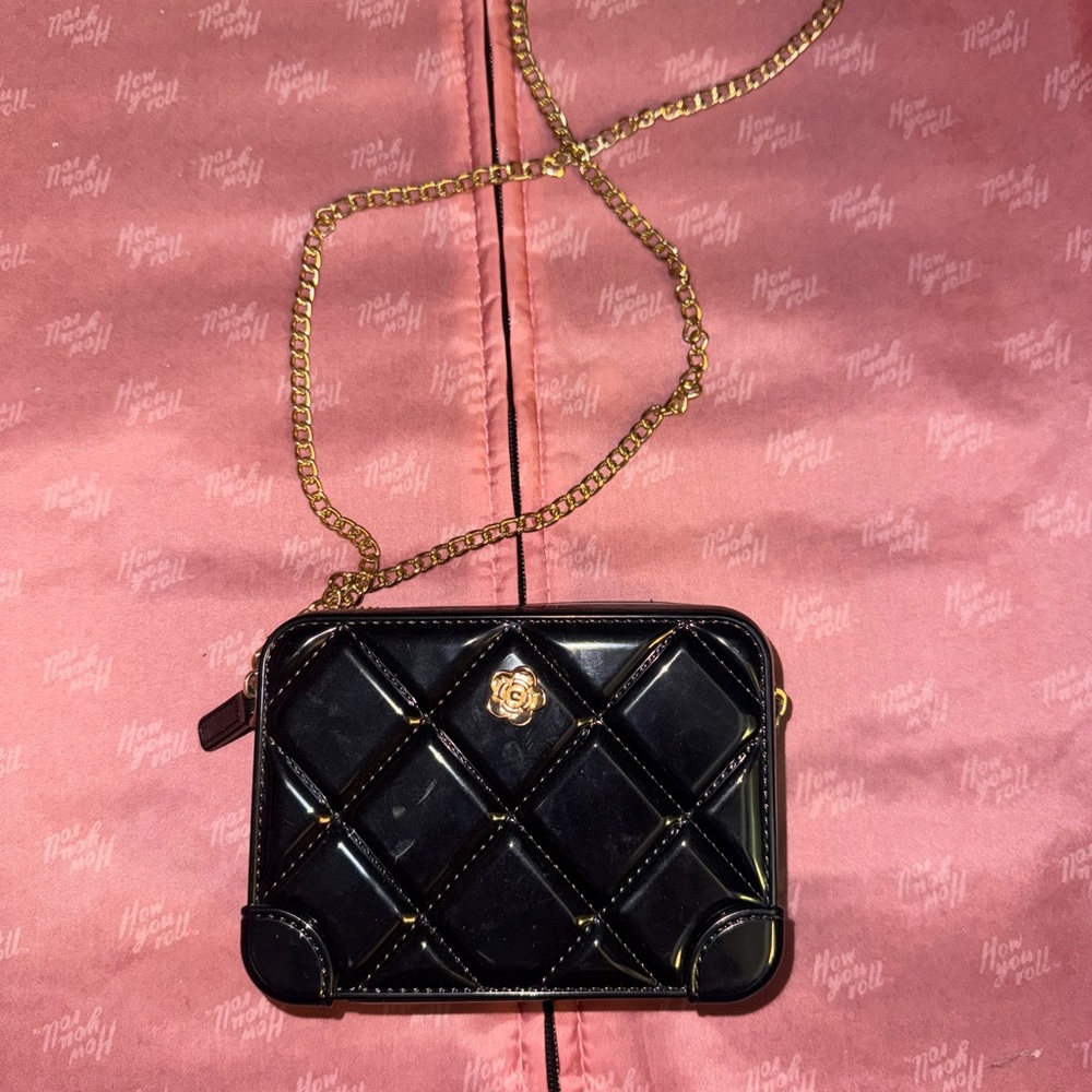 Black Quilted Crossbody Bag